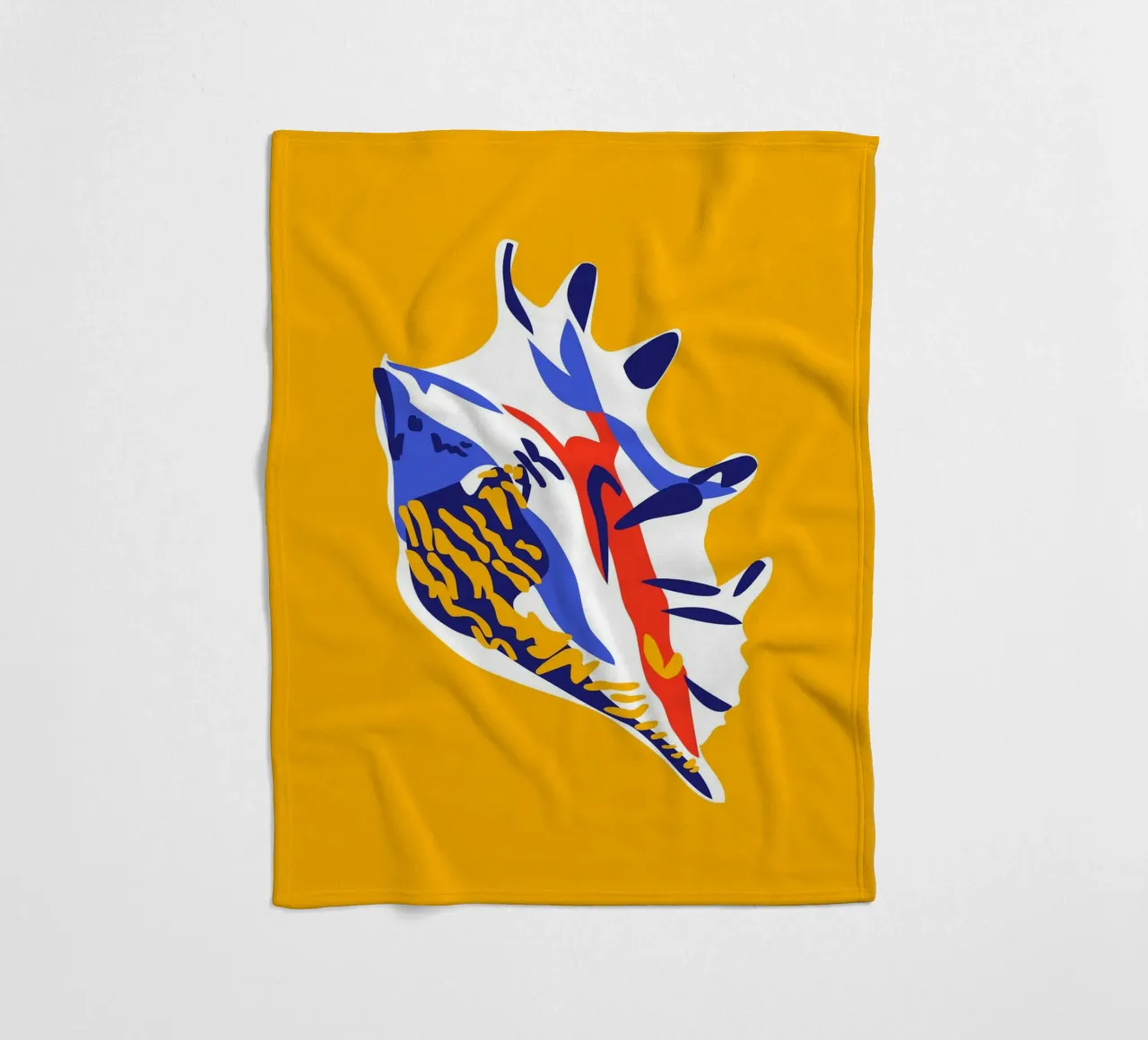 Seashell fleece blanket by Mariery Young