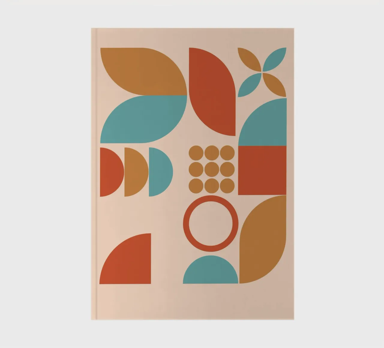 Geometric Pattern Mid Century notebook by Kim Hubball Studio