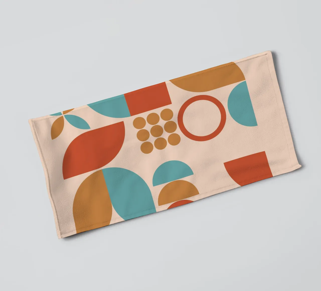 Geometric Pattern Mid Century towel by Kim Hubball Studio