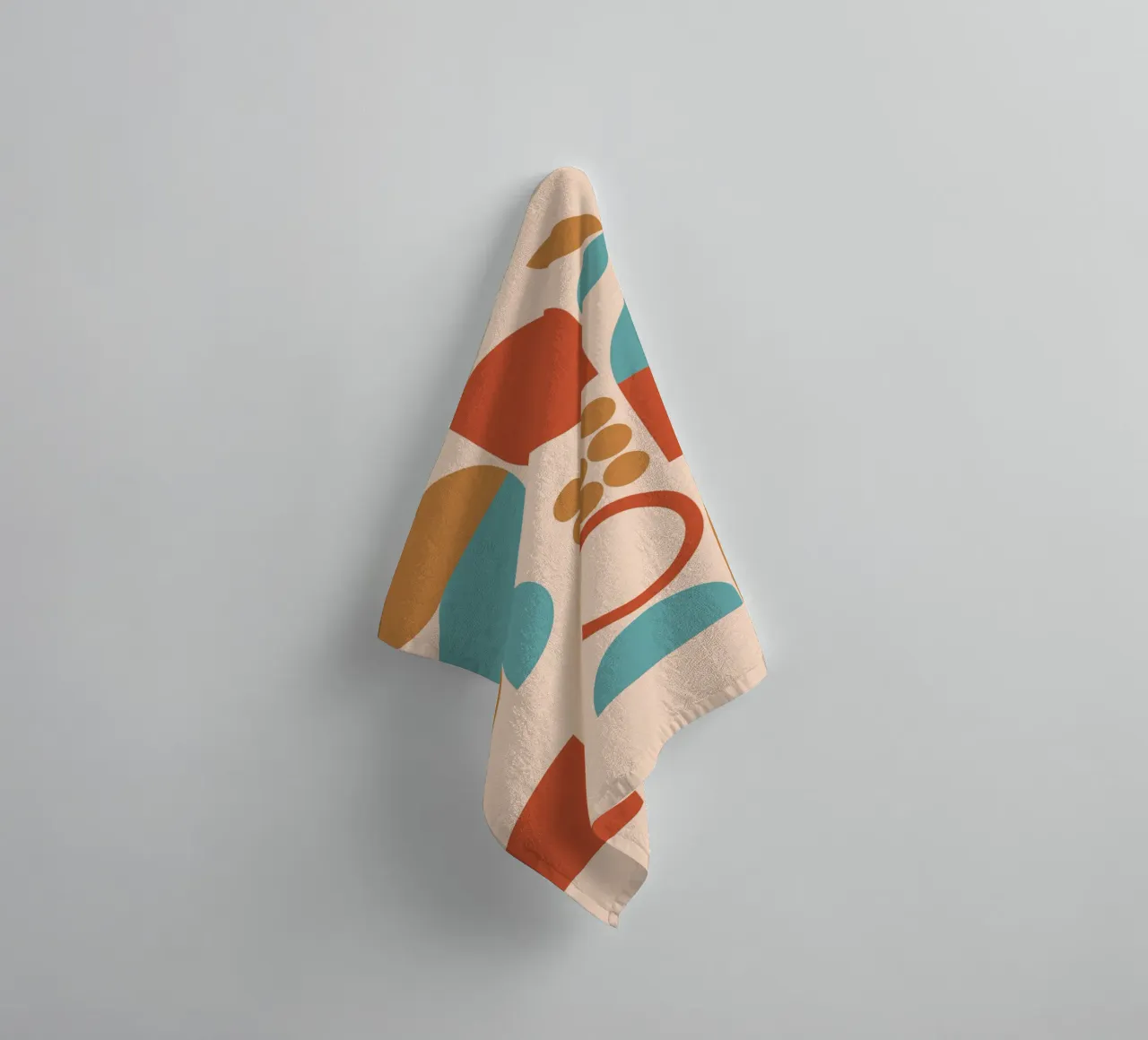 Geometric Pattern Mid Century towel by Kim Hubball Studio