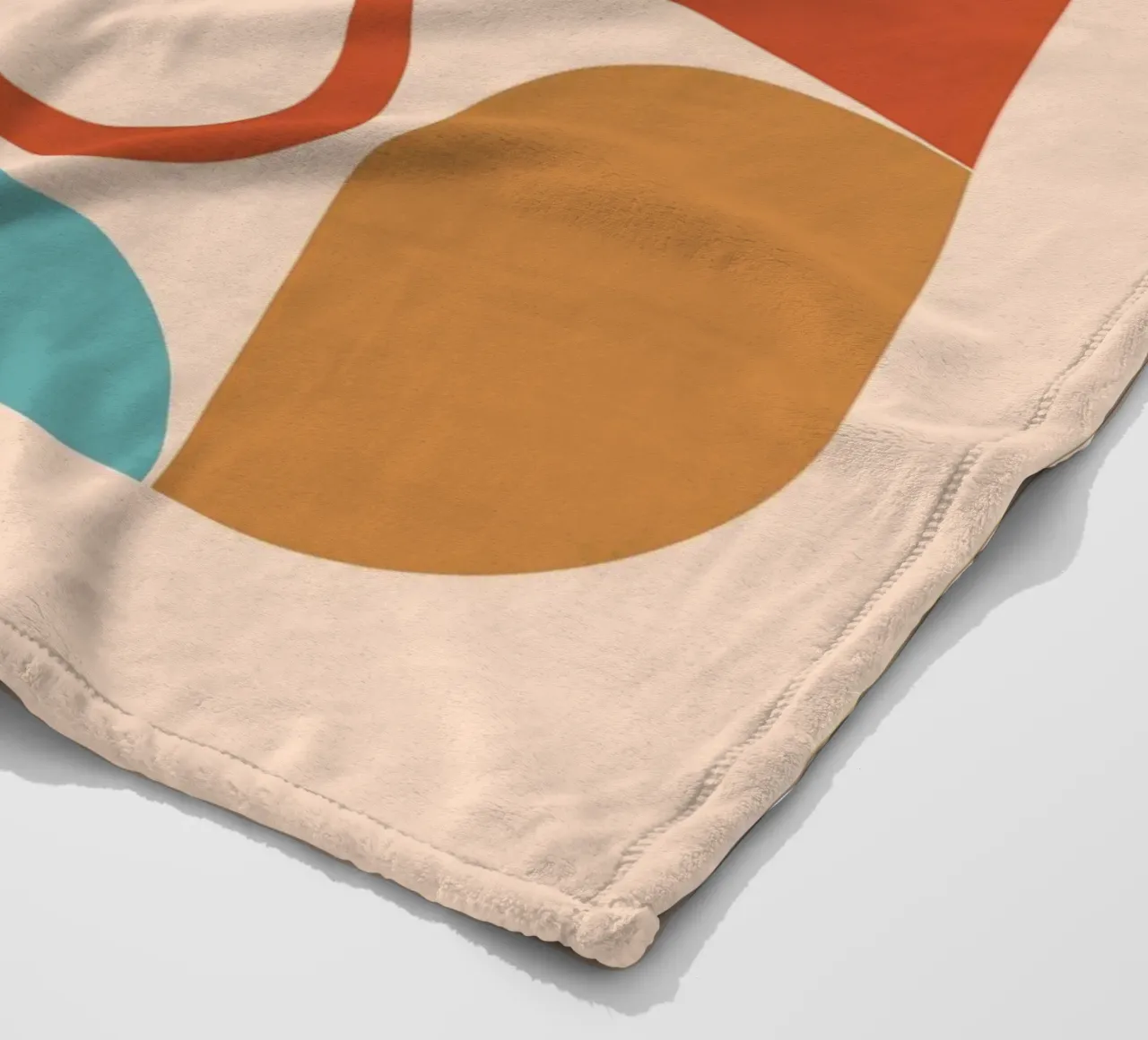 Geometric Pattern Mid Century fleece blanket by Kim Hubball Studio