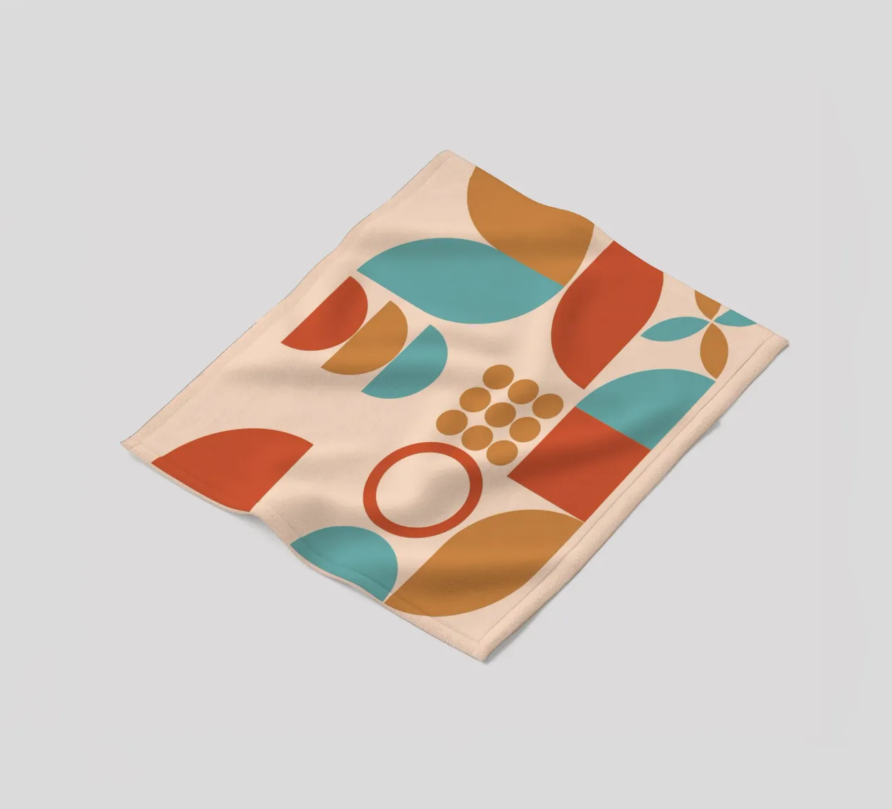 Geometric Pattern Mid Century fleece blanket by Kim Hubball Studio