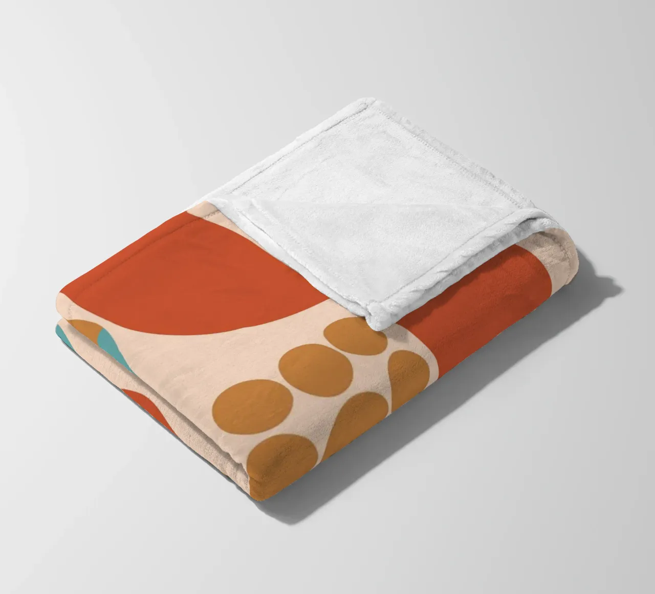 Geometric Pattern Mid Century fleece blanket by Kim Hubball Studio