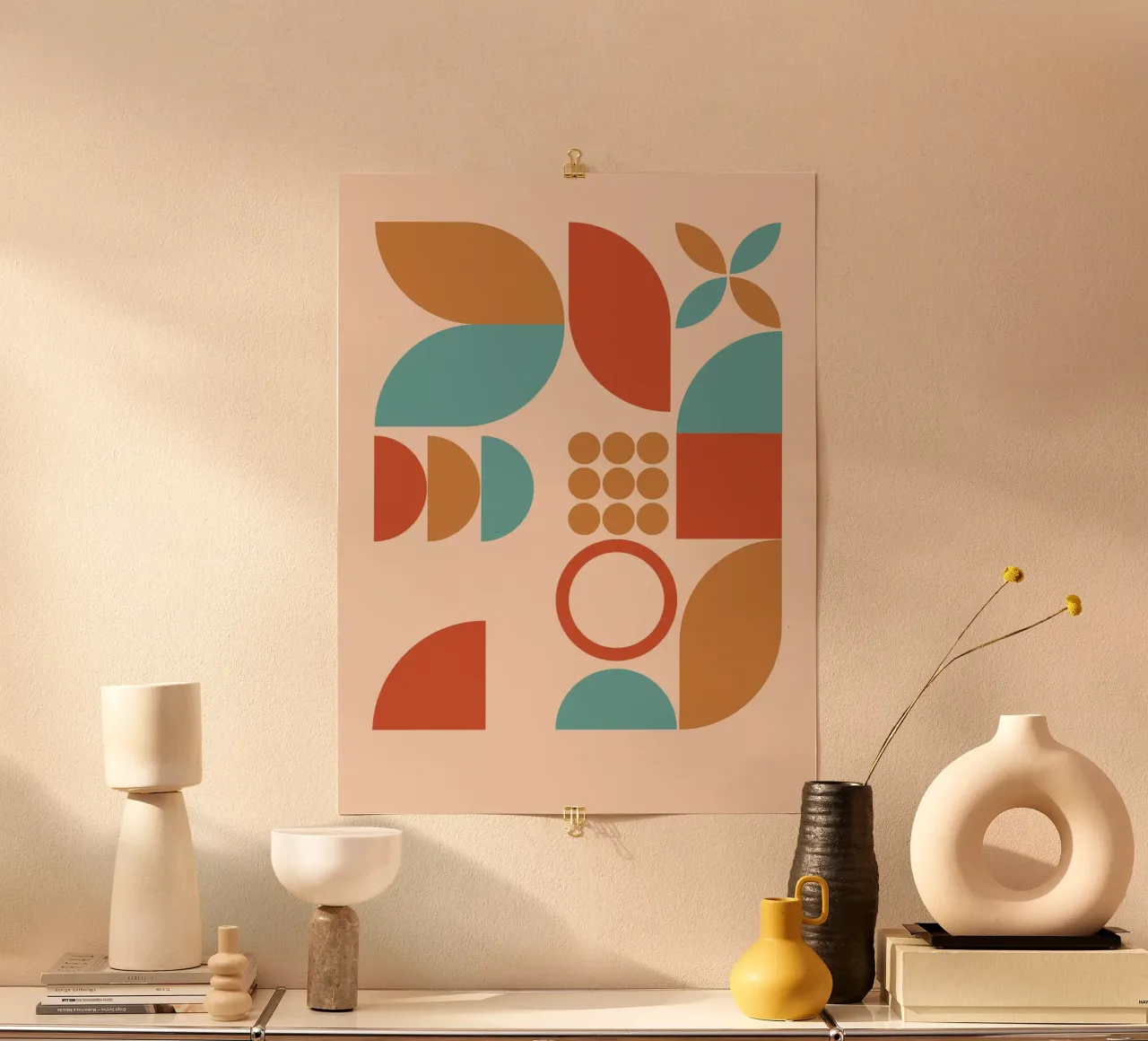 Geometric Pattern Mid Century hahnemühle by Kim Hubball Studio