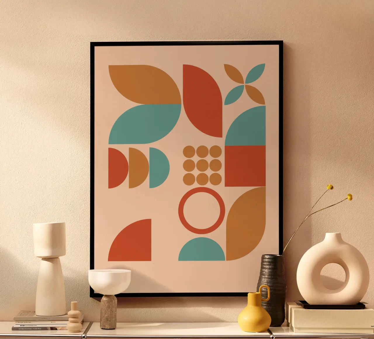 Geometric Pattern Mid Century hahnemühle by Kim Hubball Studio