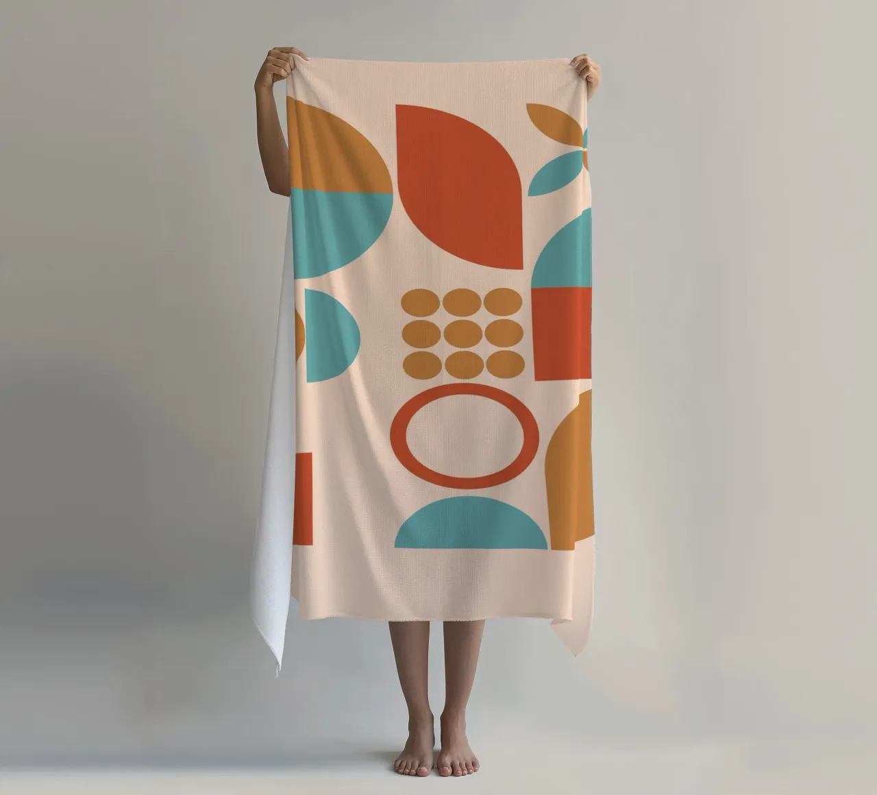 Geometric Pattern Mid Century beach towel by Kim Hubball Studio
