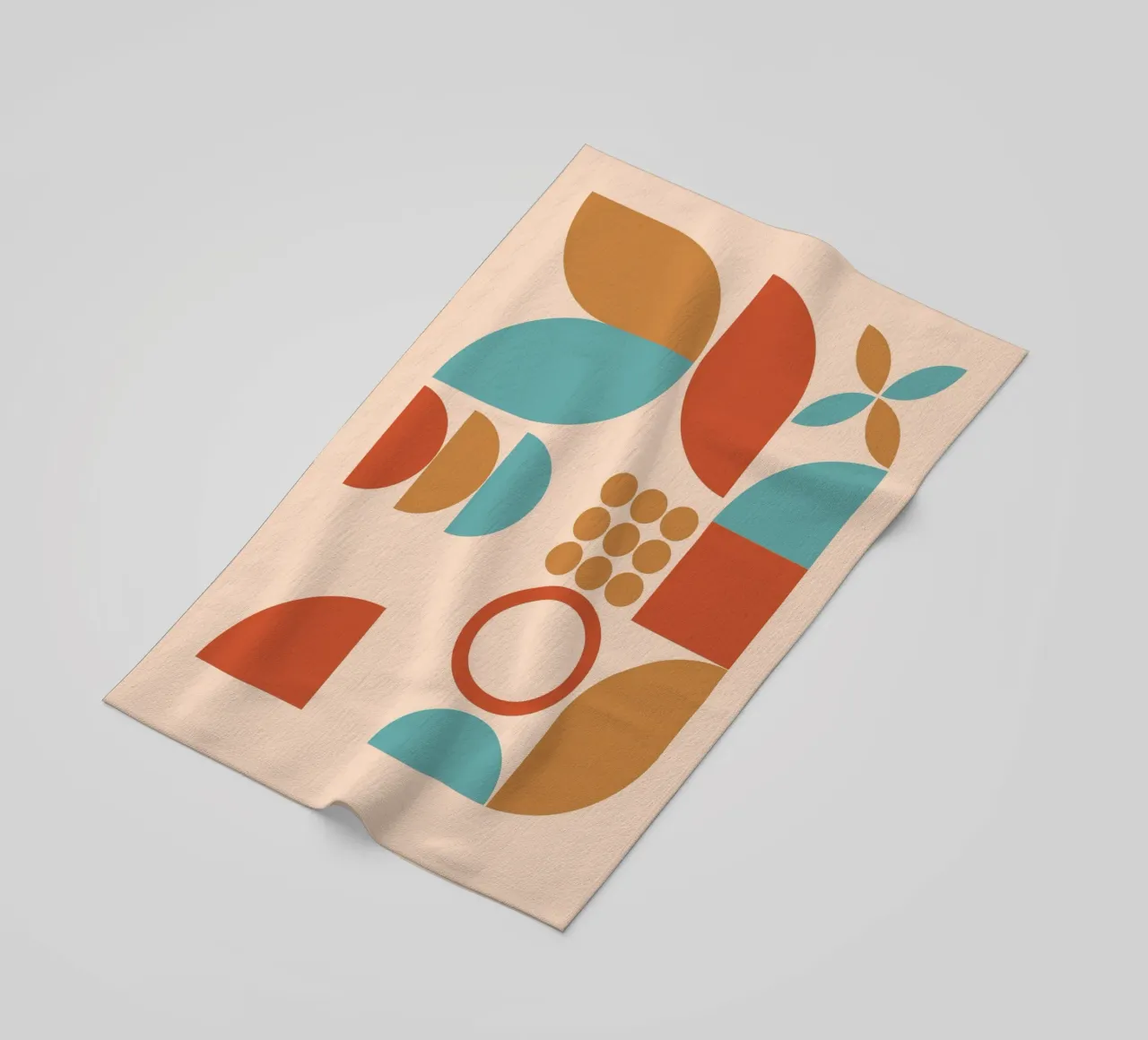 Geometric Pattern Mid Century beach towel by Kim Hubball Studio