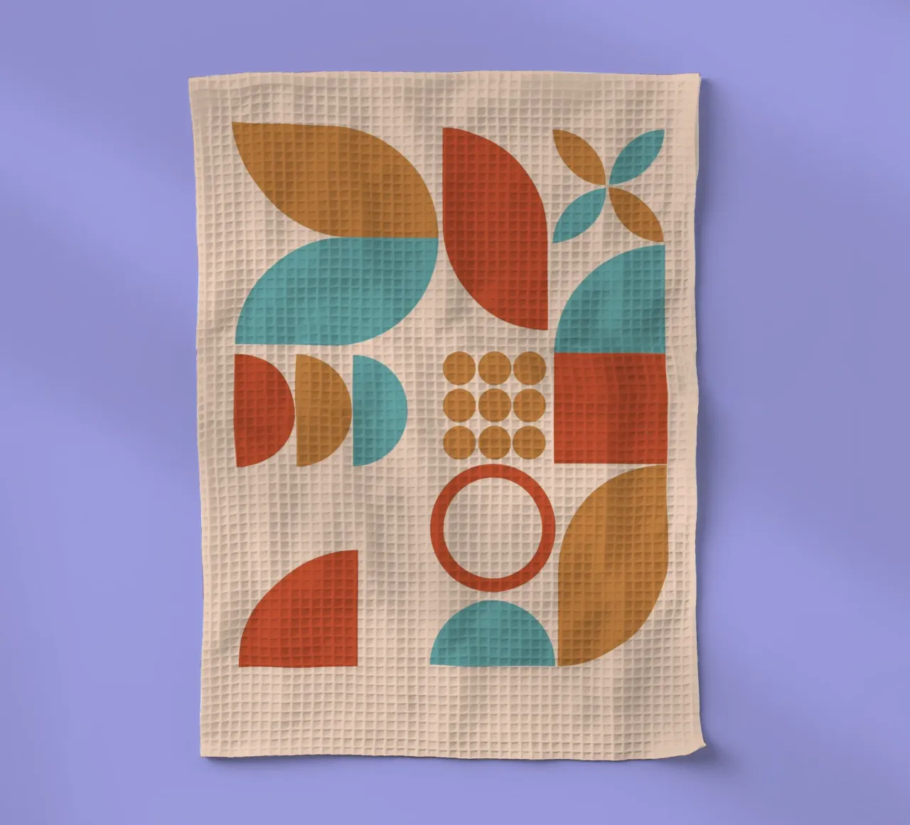 Geometric Pattern Mid Century tea towel by Kim Hubball Studio