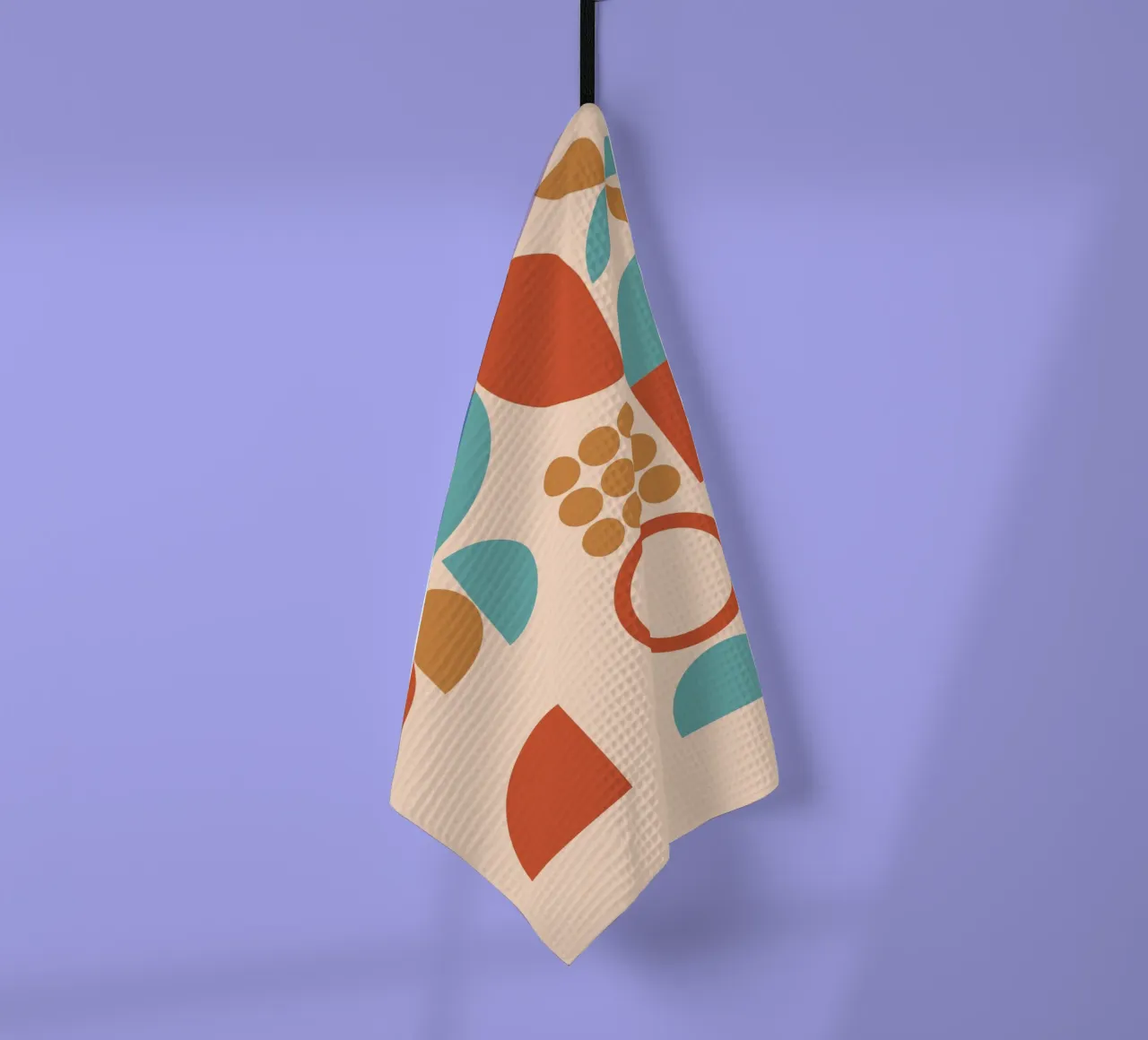 Geometric Pattern Mid Century tea towel by Kim Hubball Studio
