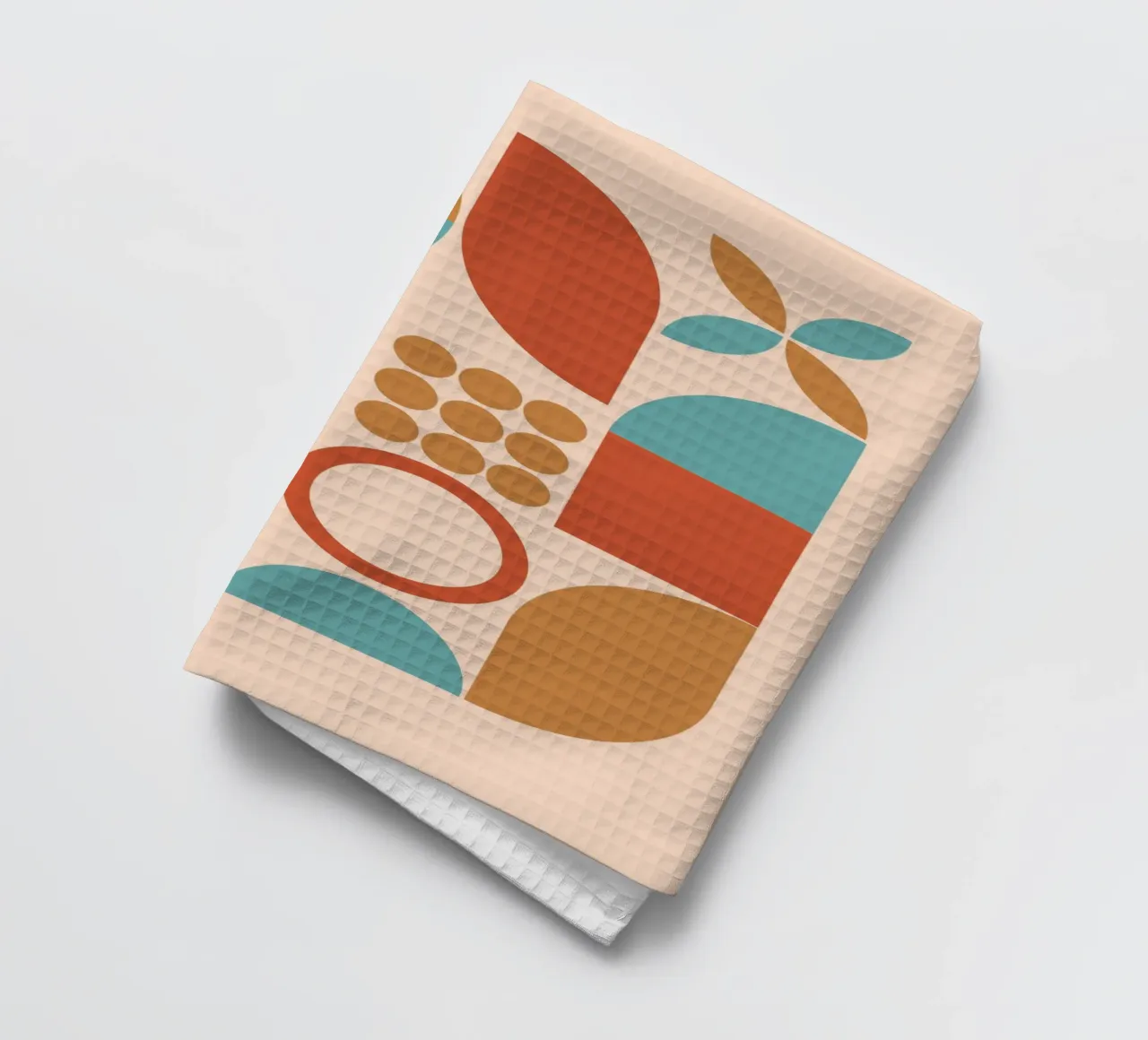 Geometric Pattern Mid Century tea towel by Kim Hubball Studio