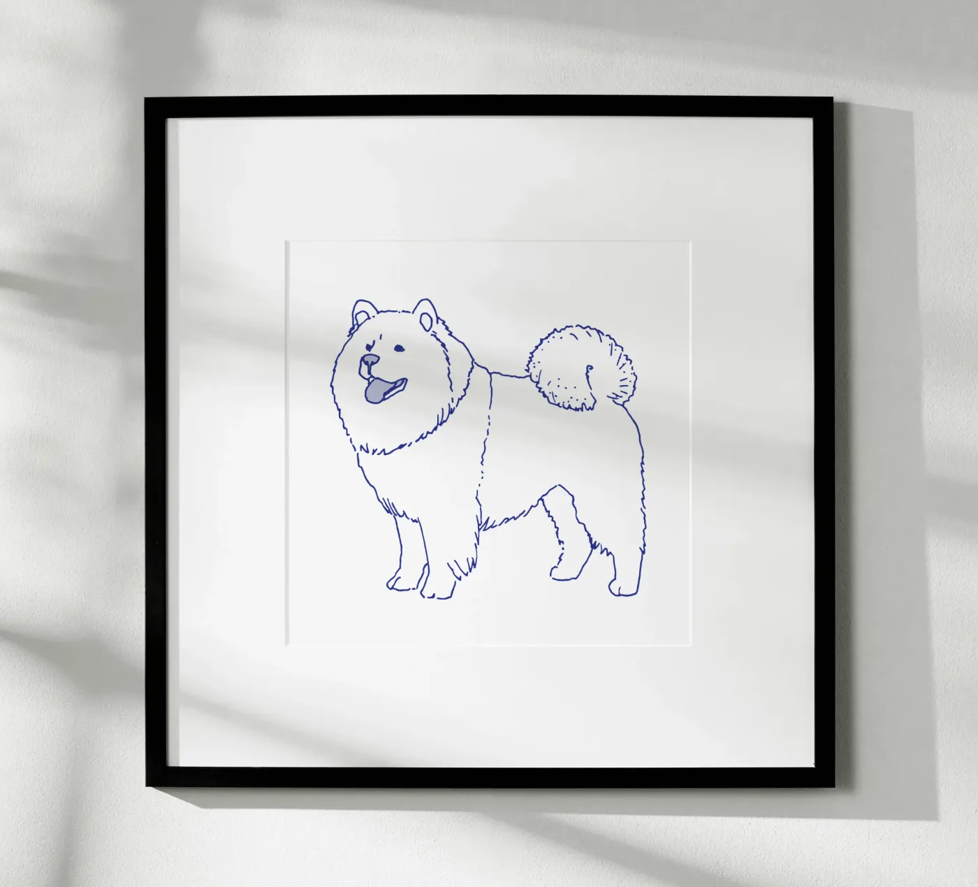 Chow-Chow poster da Blue on White