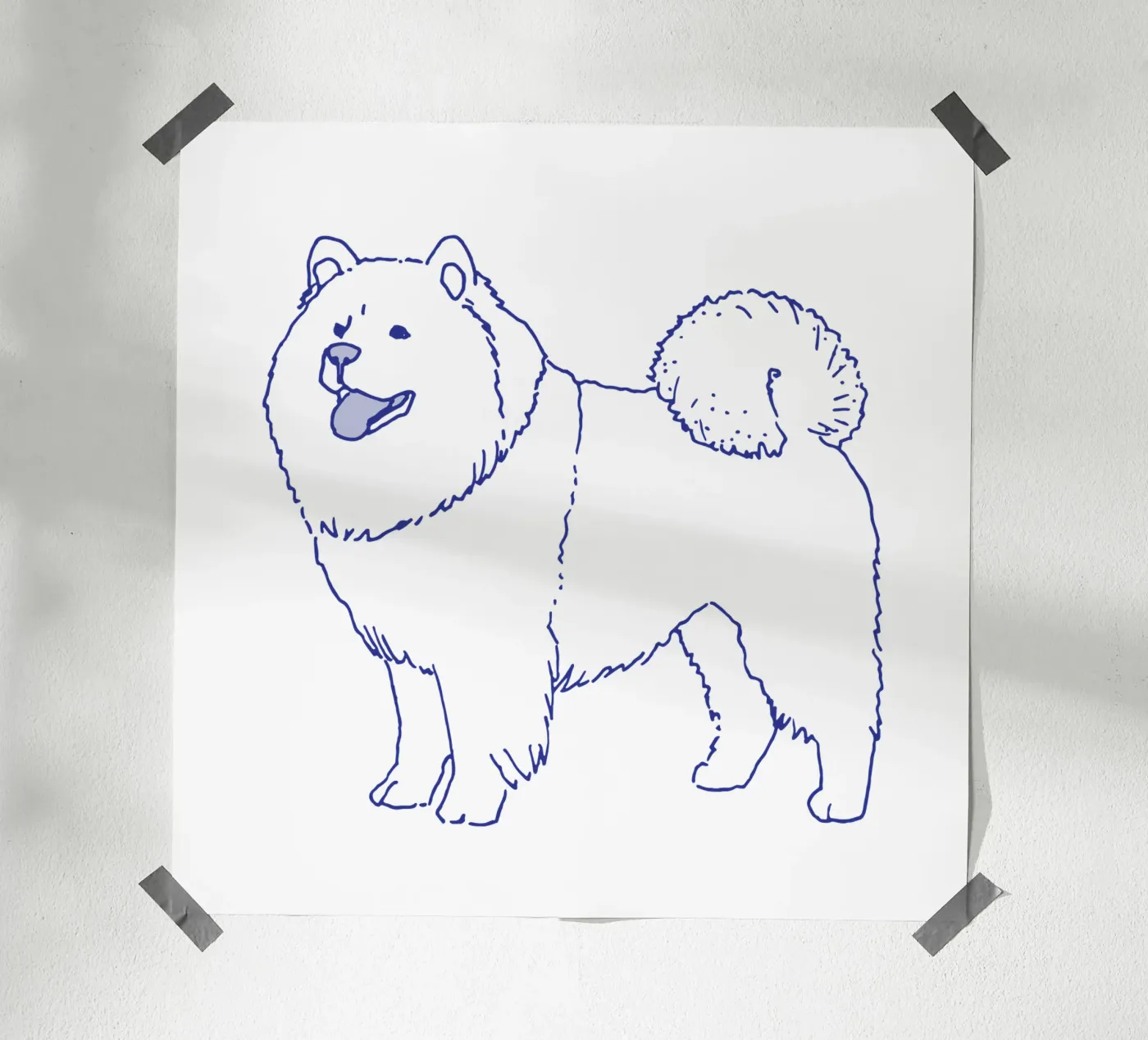 Chow-Chow poster da Blue on White