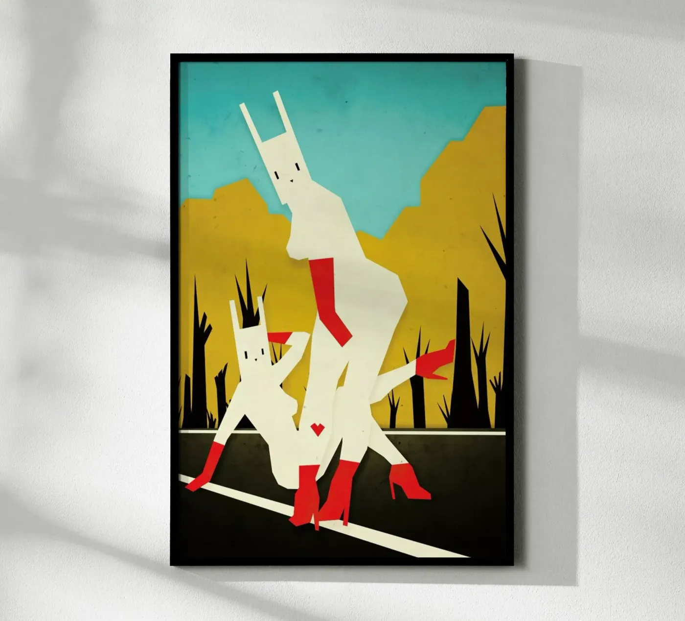 Roadside bunnies poster da Yetiland