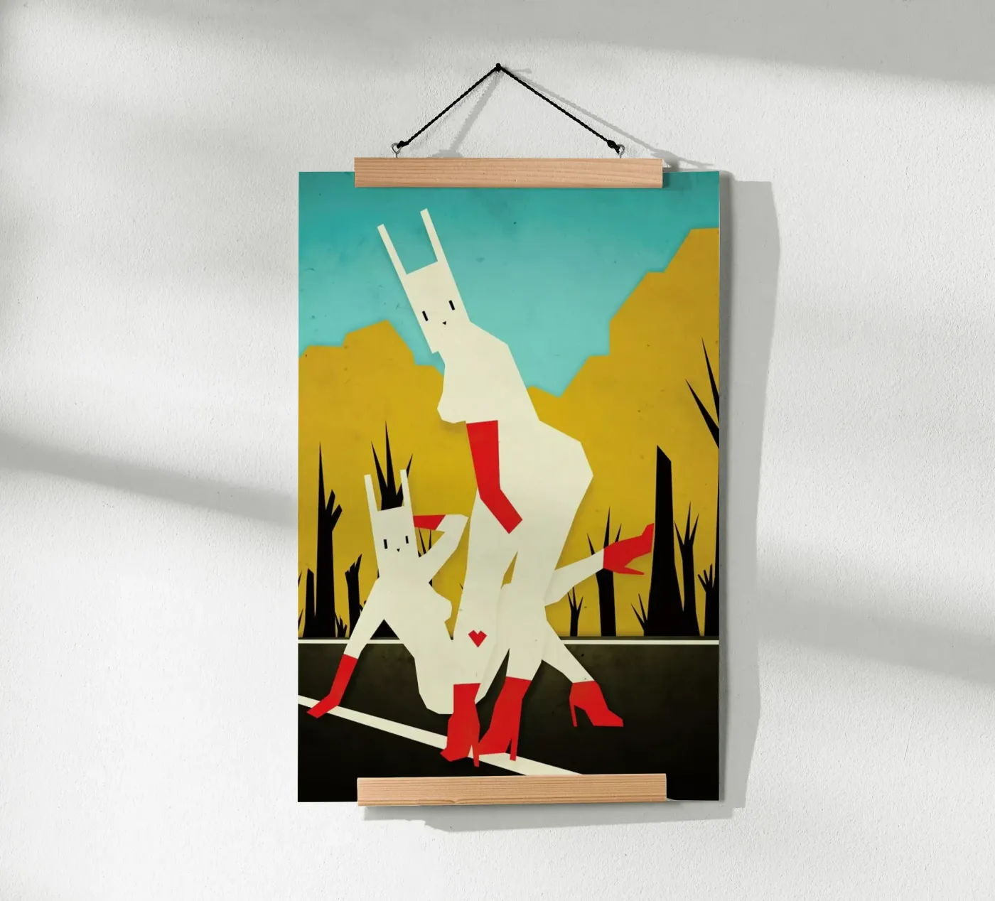 Roadside bunnies poster da Yetiland