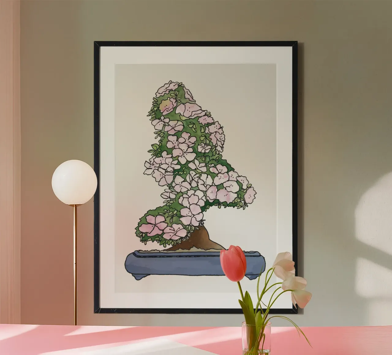 Bonsai poster con telaio in legno da Face & Content