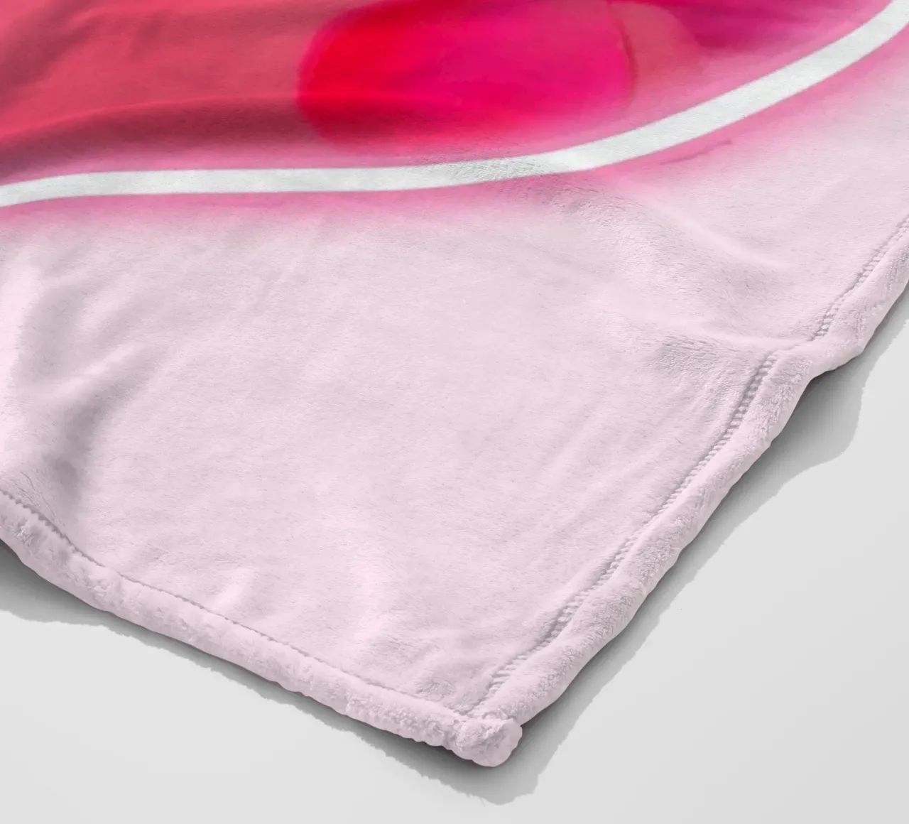 MultiPink Painted Heart with Neon Border fleece blanket by FABOArt
