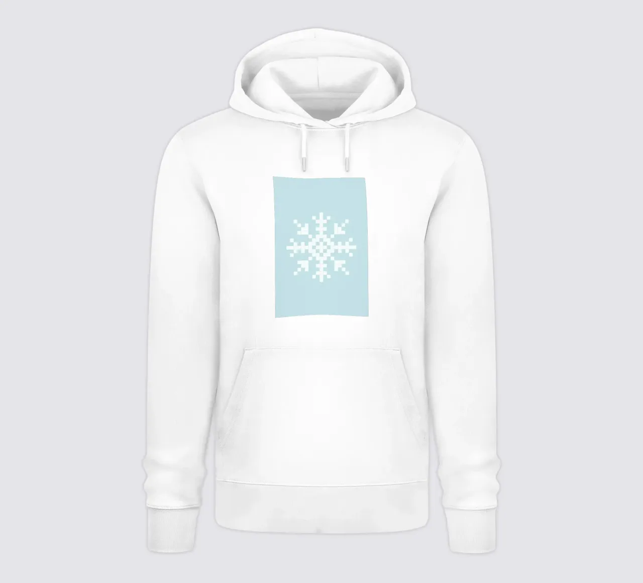 Pixel Snowflake Blue felpa con cappuccio da Studio One