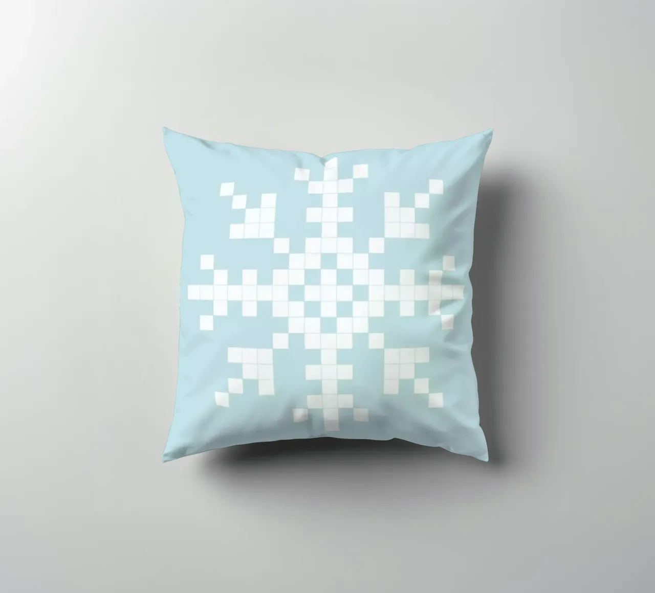 Pixel Snowflake Blue cuscino da Studio One