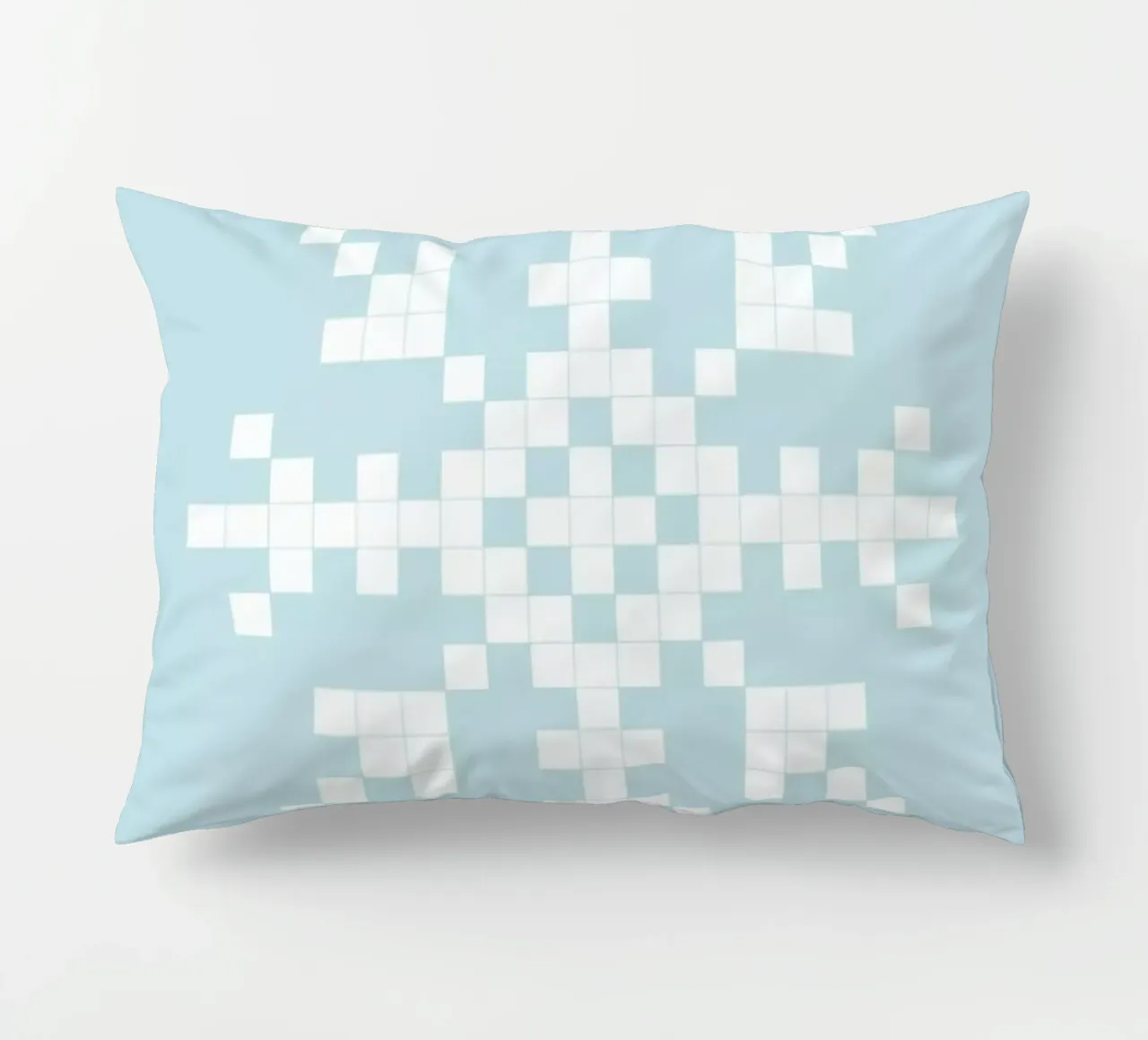 Pixel Snowflake Blue cuscino da Studio One