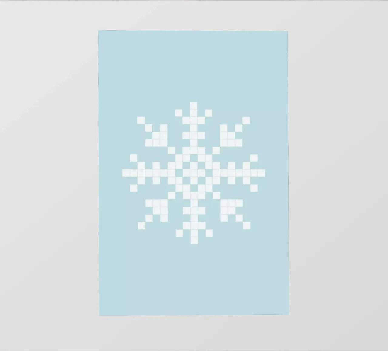 Pixel Snowflake Blue pellicola backlit da Studio One