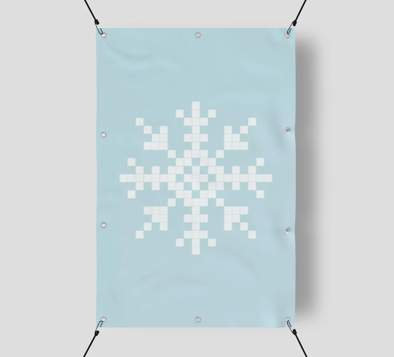 Pixel Snowflake Blue telo in pvc da Studio One