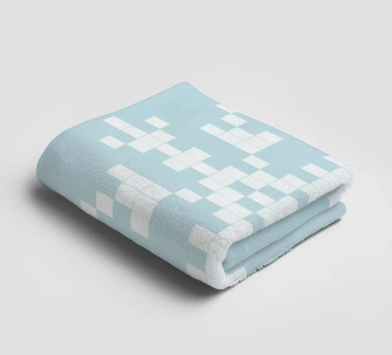 Pixel Snowflake Blue asciugamano da bagno da Studio One