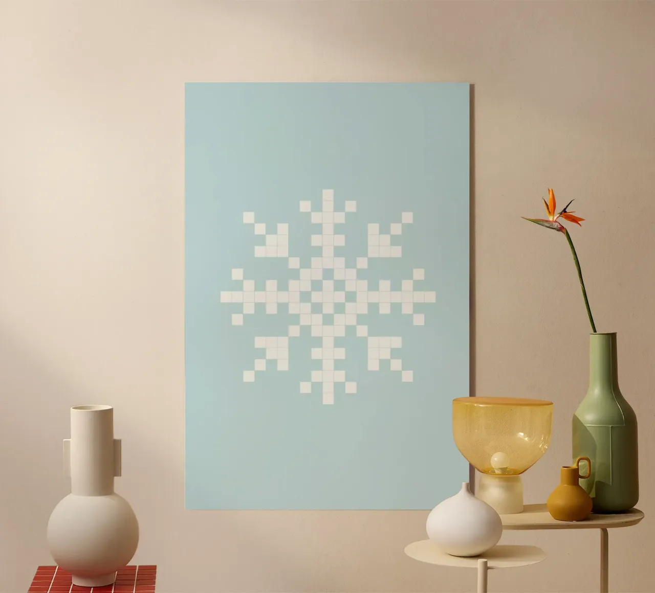 Pixel Snowflake Blue plexiglass da Studio One