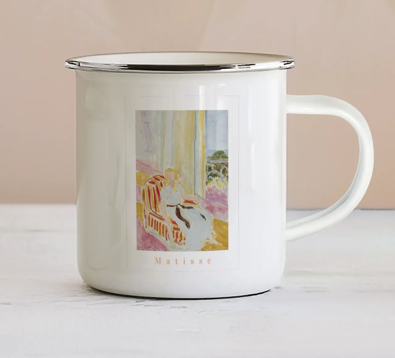 Henri Matisse Prints, Matisse Muurkunst, Abstract Botanisch emaille mok van ArtHaus