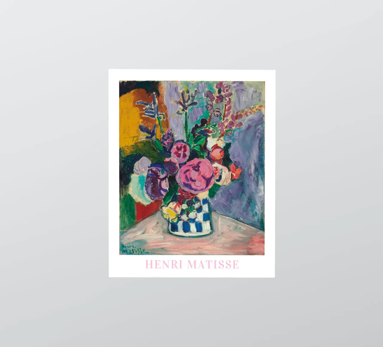 Henri Matisse Wall Art, fiori botanici astratti in vaso adesivo da ArtHaus
