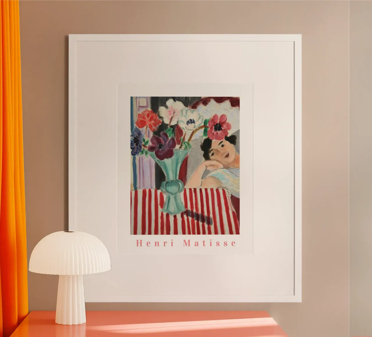 Henri Matisse Prints, Matisse Wall Art, Abstract Flower Art Poster mit Kunststoffrahmen von ArtHaus