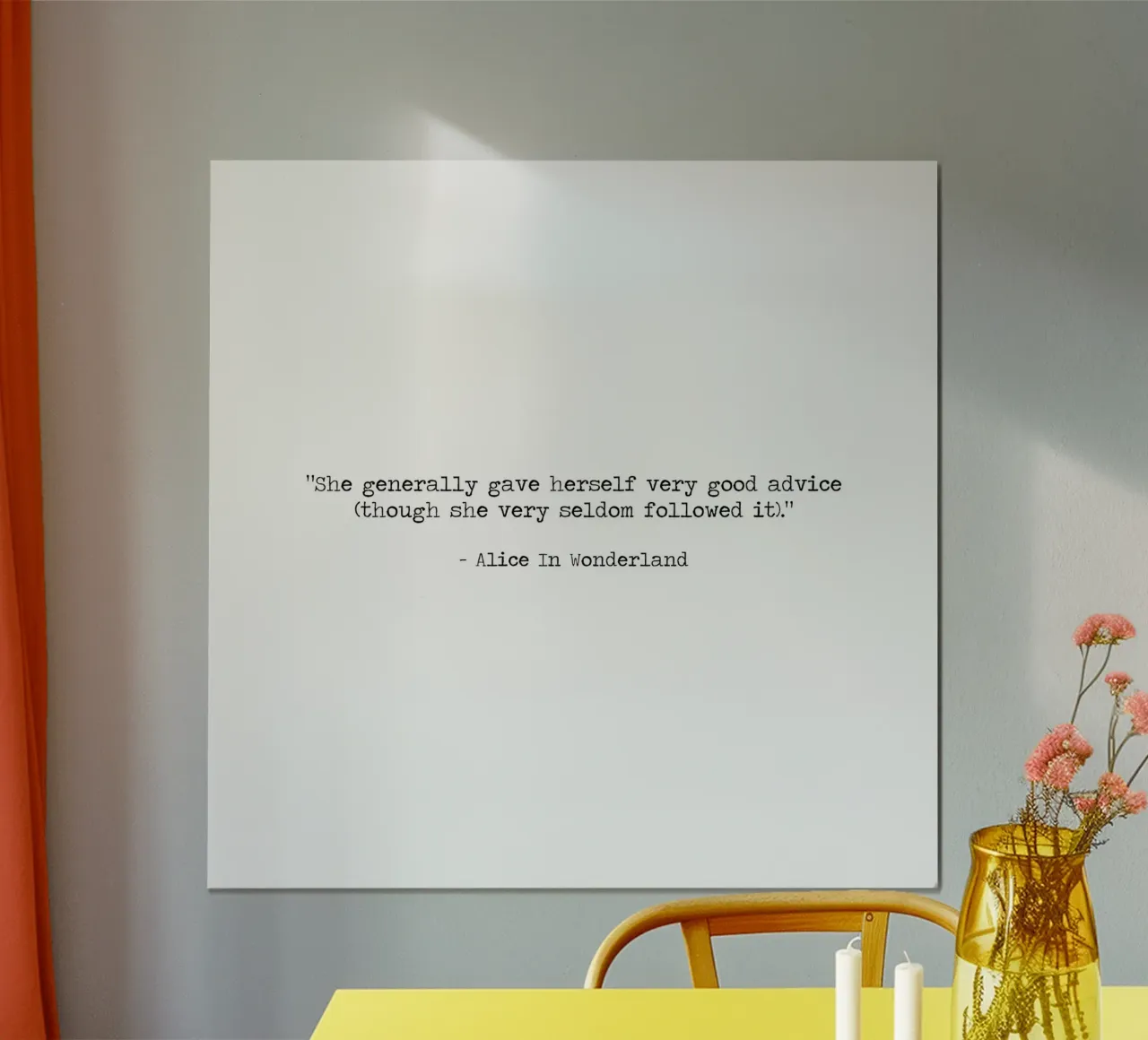 Sie gab sich selbst gute Ratschläge, befolgte sie aber nur selten - Zitat Hahnemühle von Summer Soul Co. - Quotes
