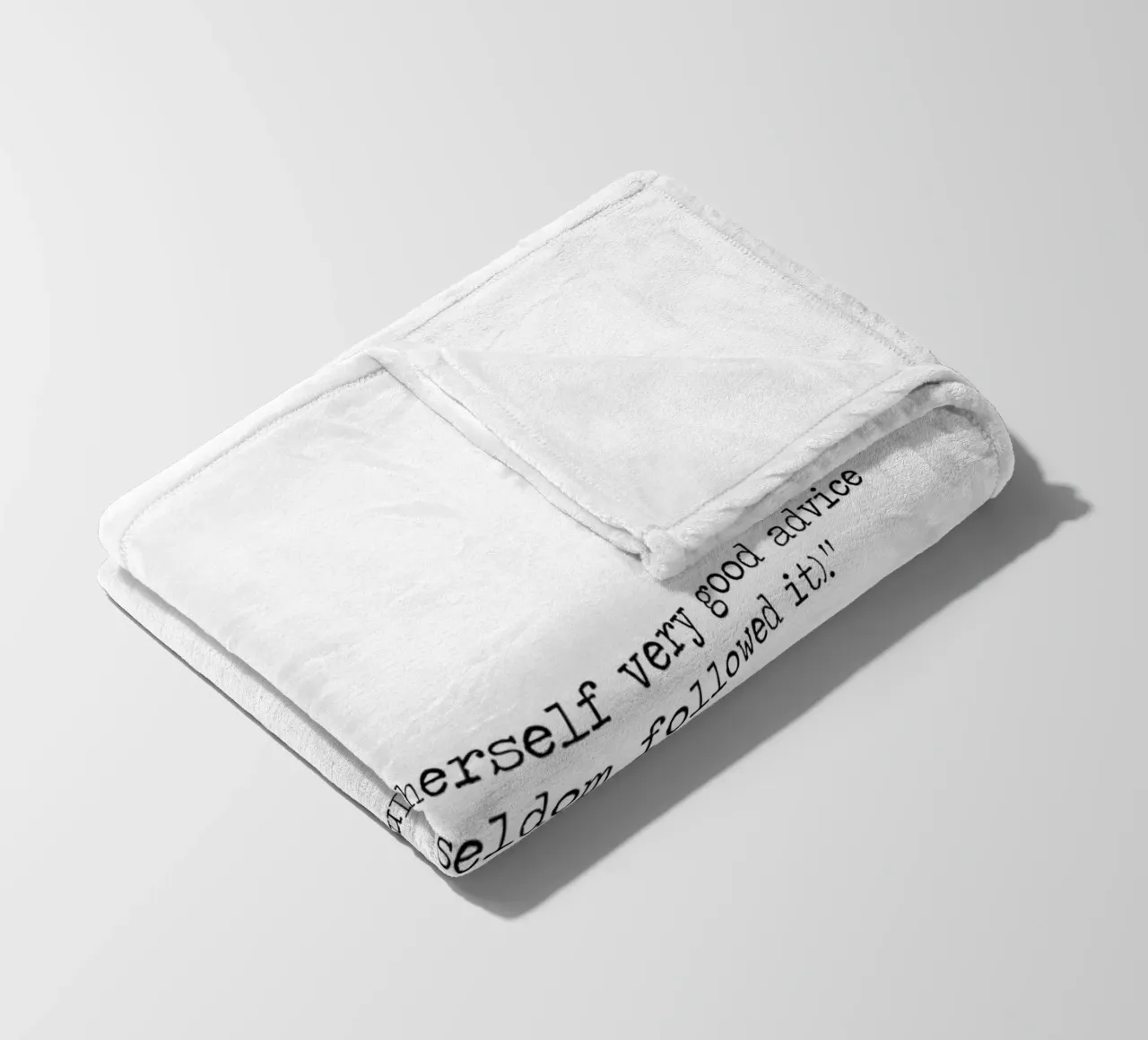 Sie gab sich selbst gute Ratschläge, befolgte sie aber nur selten - Zitat Fleecedecke von Summer Soul Co. - Quotes