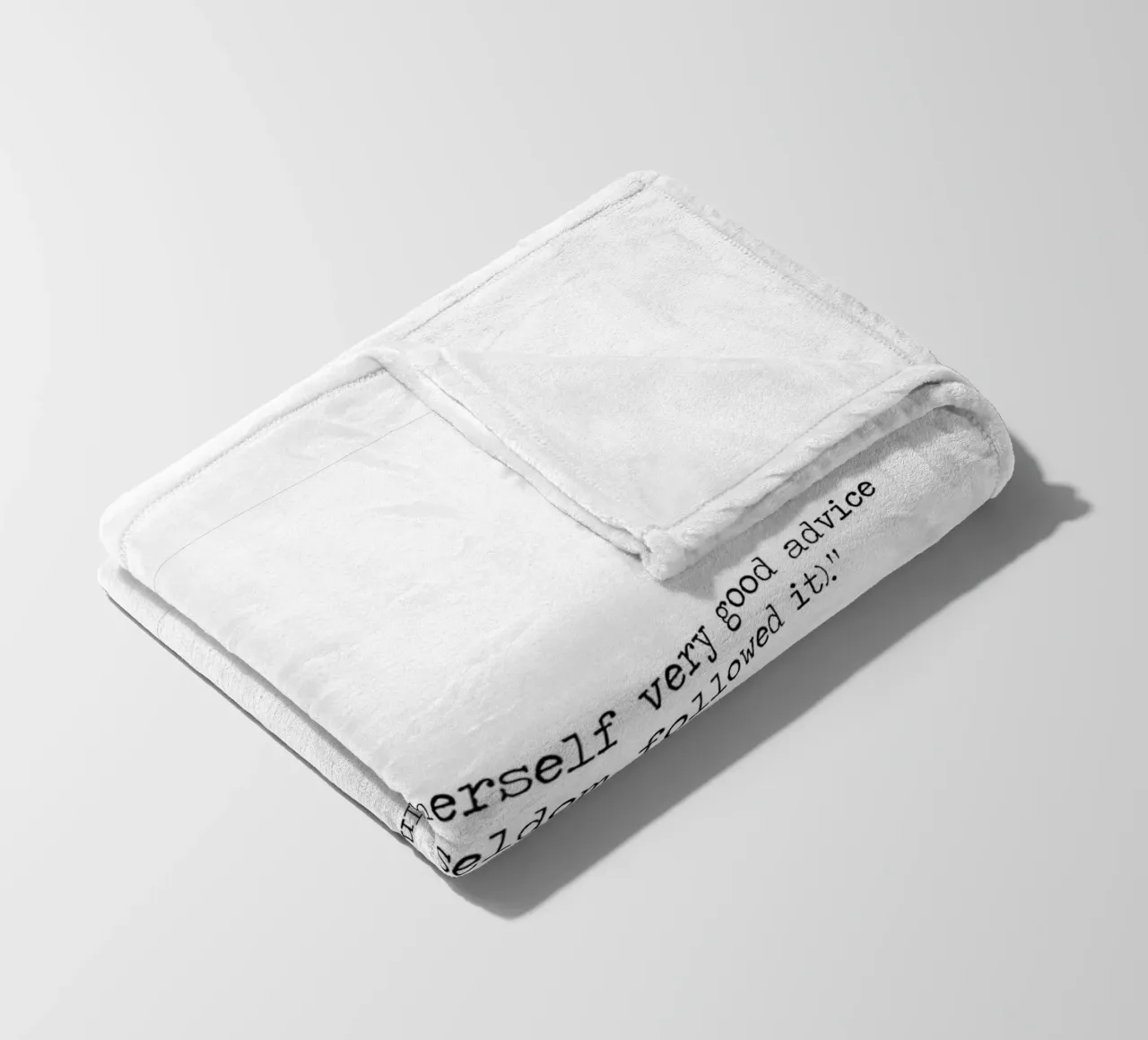 Sie gab sich selbst gute Ratschläge, befolgte sie aber nur selten - Zitat Fleecedecke von Summer Soul Co. - Quotes