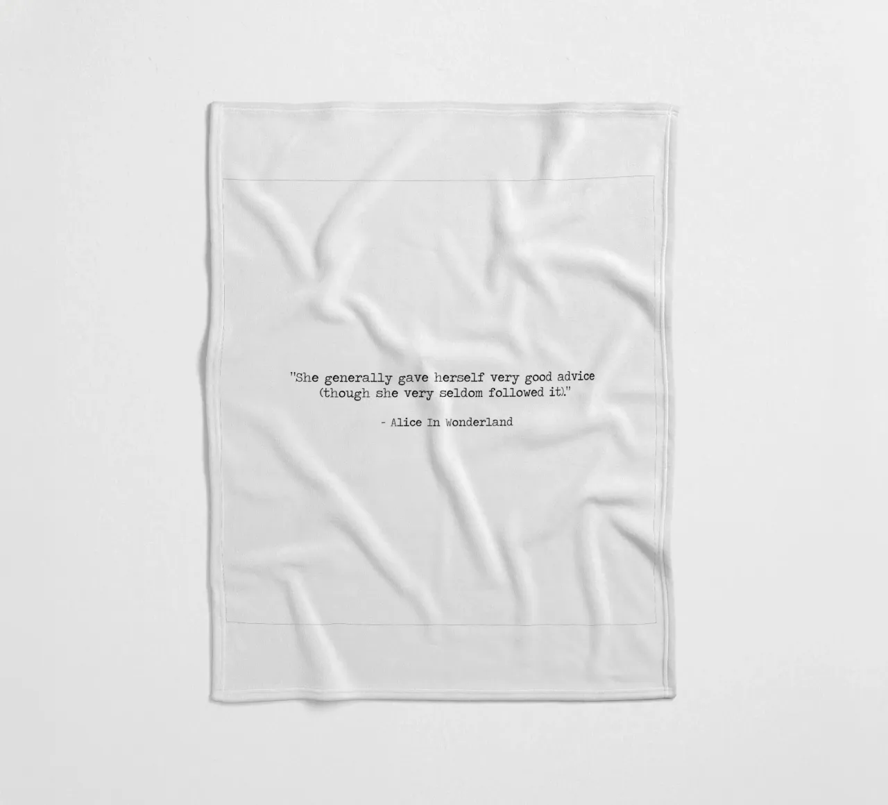 Sie gab sich selbst gute Ratschläge, befolgte sie aber nur selten - Zitat Fleecedecke von Summer Soul Co. - Quotes