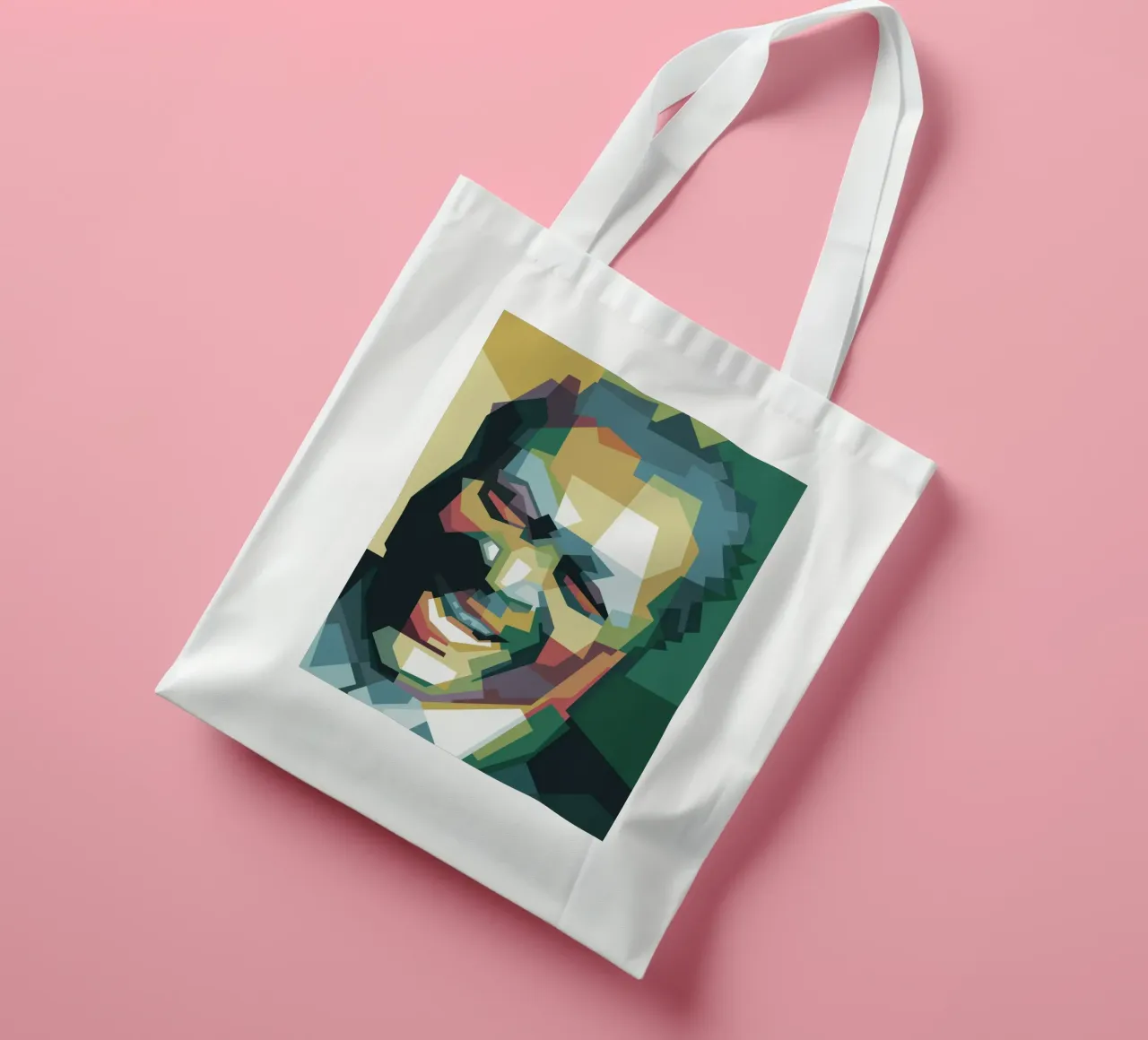 BB King pop art WPAP borsa in juta da Alkahfsmart