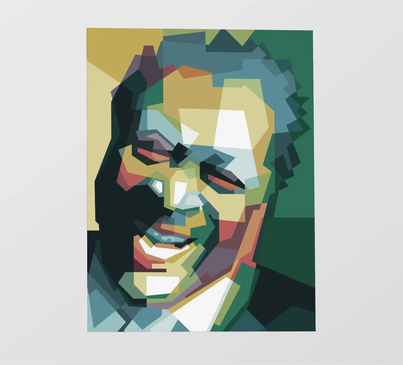 BB King pop art WPAP telo in pvc da Alkahfsmart