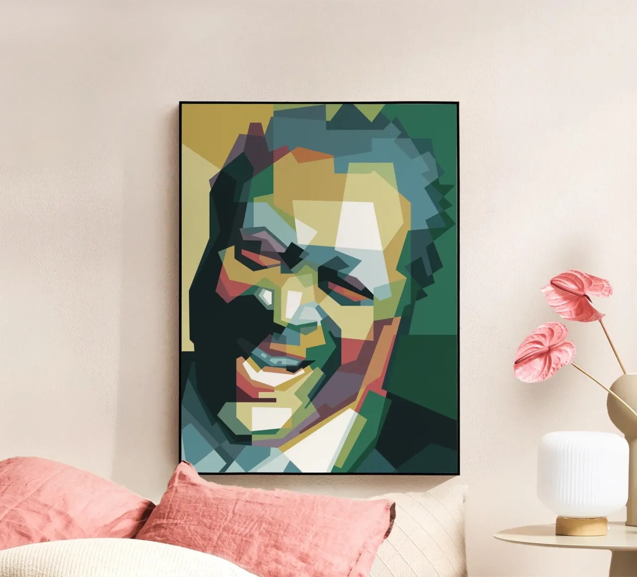 BB King pop art WPAP plexiglass da Alkahfsmart