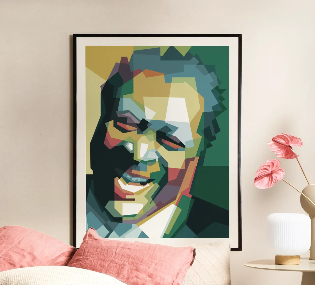 BB King pop art WPAP carta hahnemühle da Alkahfsmart