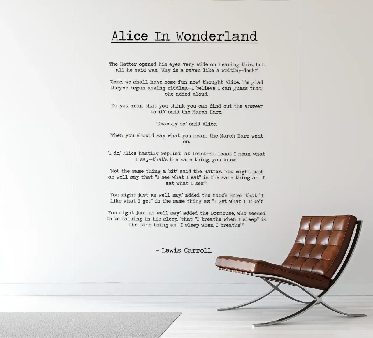 "Dovresti dire quello che pensi" Citazione di Alice nel Paese delle Meraviglie carta da parati fotografica da Summer Soul Co. - Quotes
