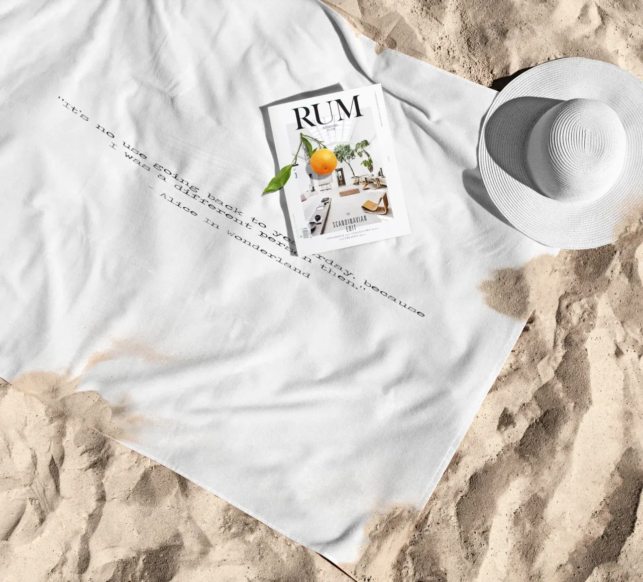 Non serve tornare a ieri, allora ero una persona diversa. telo mare da Summer Soul Co. - Quotes