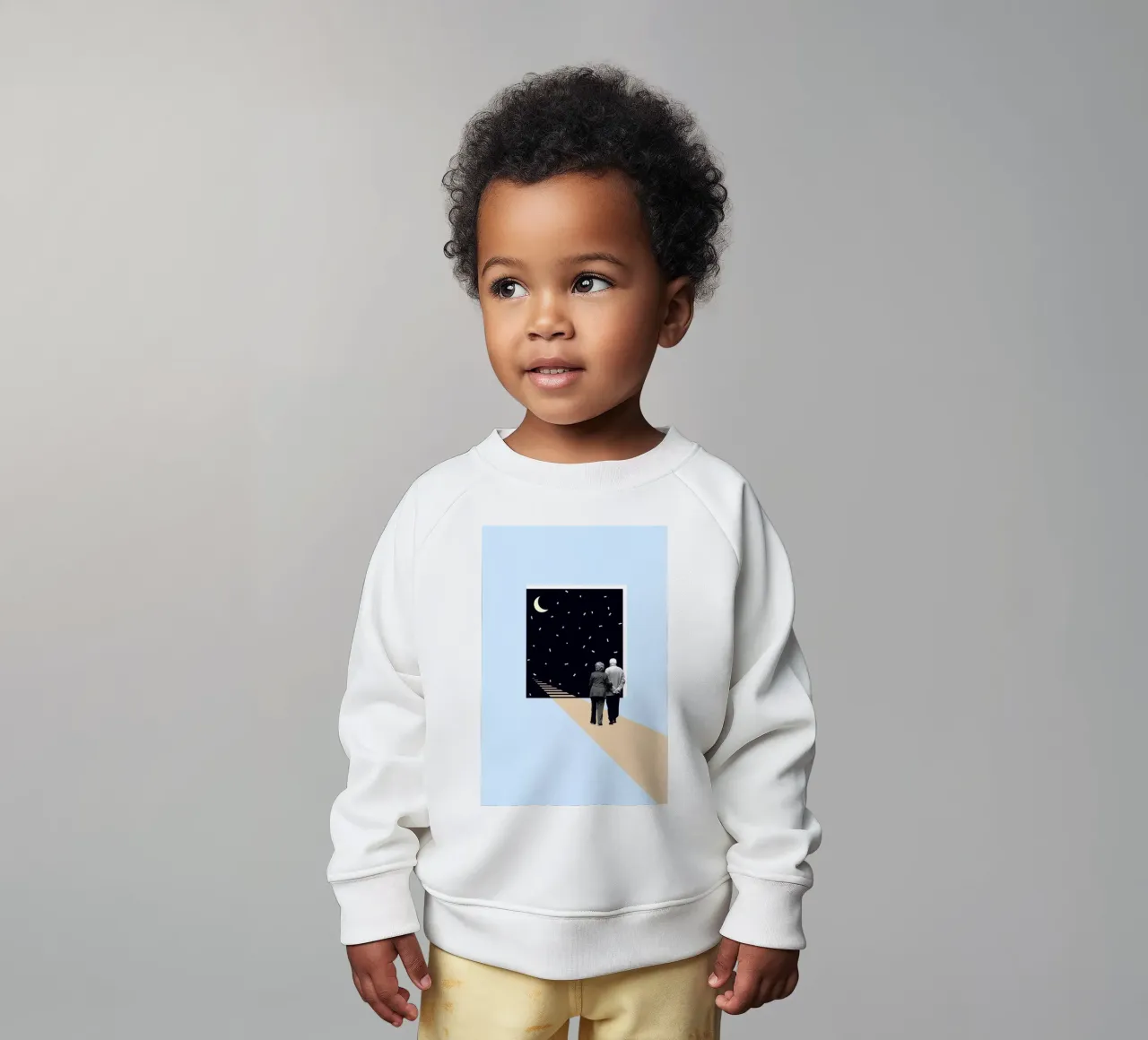 E is for End of the Line baby sweatshirt by Maarten Léon