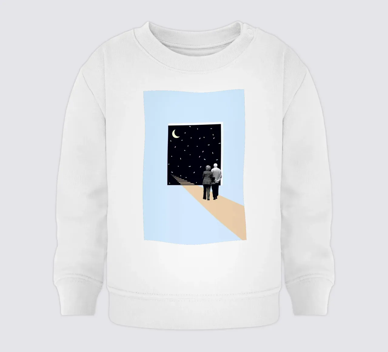 E is for End of the Line baby sweatshirt by Maarten Léon