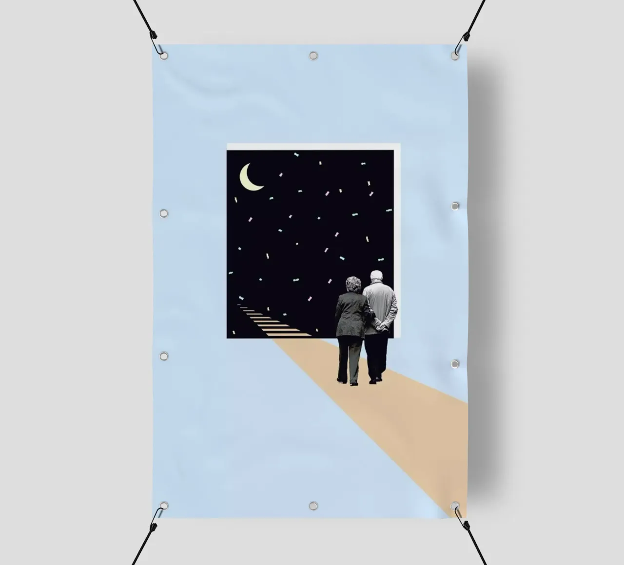 E is for End of the Line telo in pvc da Maarten Léon