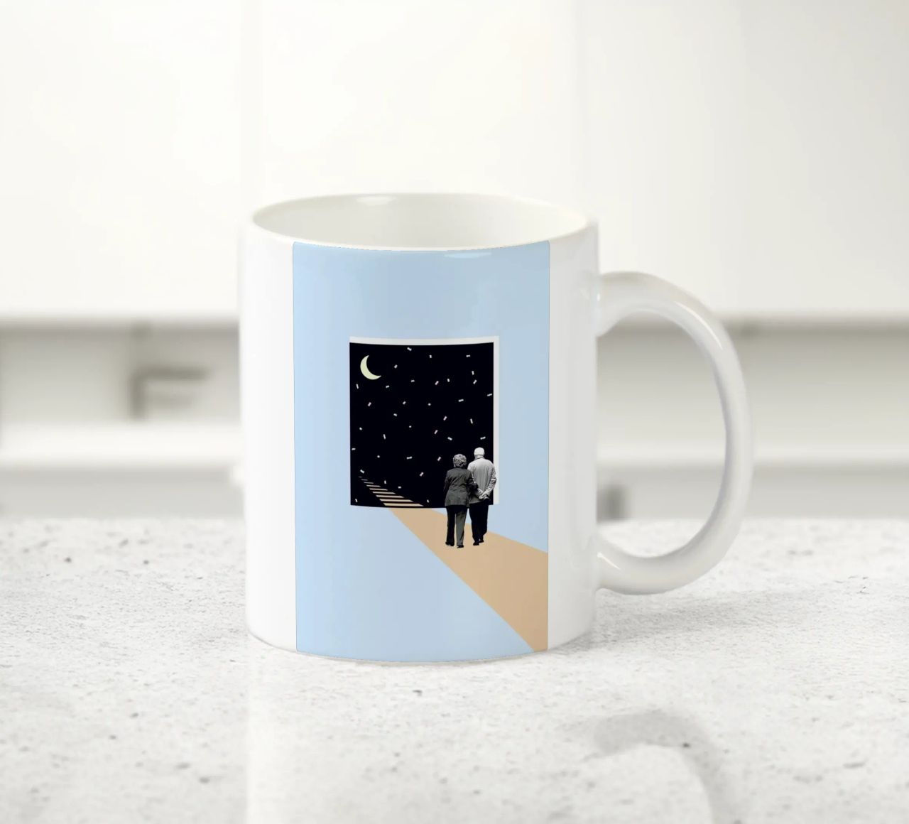 E is for End of the Line tazza in ceramica da Maarten Léon