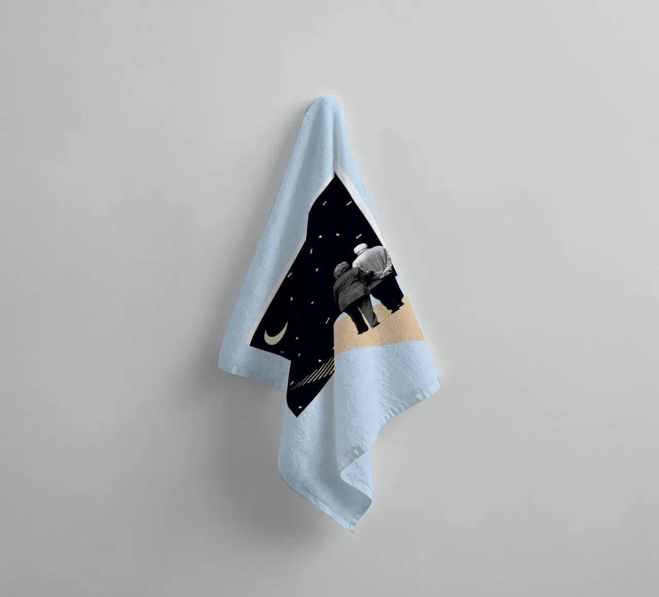 E is for End of the Line towel by Maarten Léon