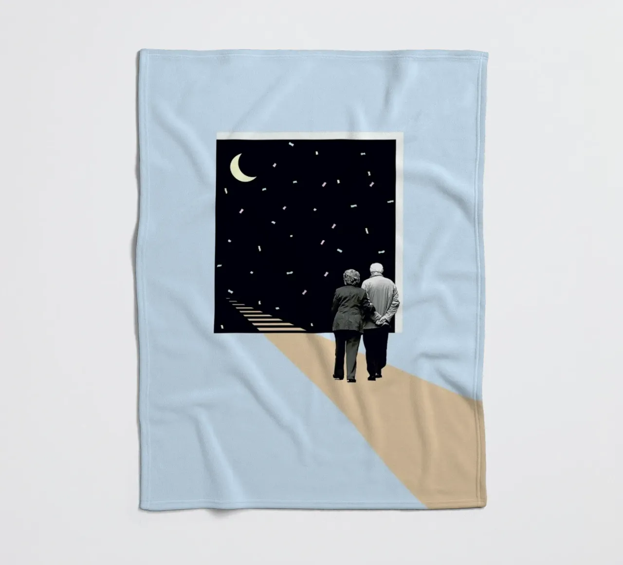 E is for End of the Line fleece blanket by Maarten Léon