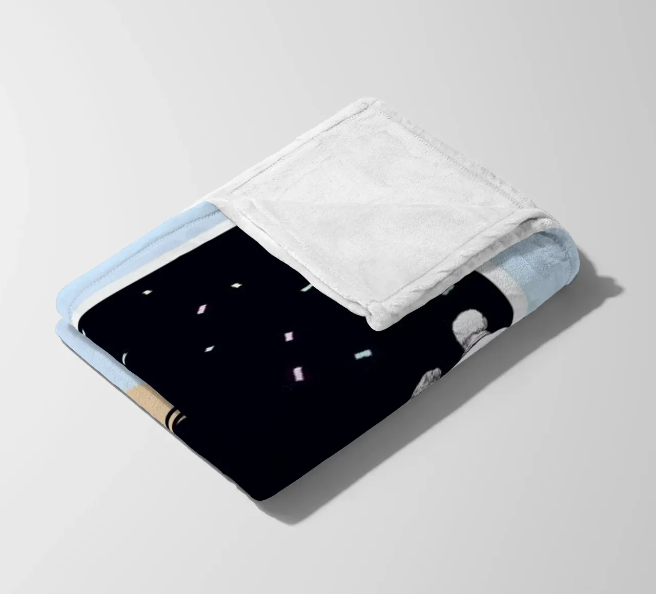 E is for End of the Line fleece blanket by Maarten Léon