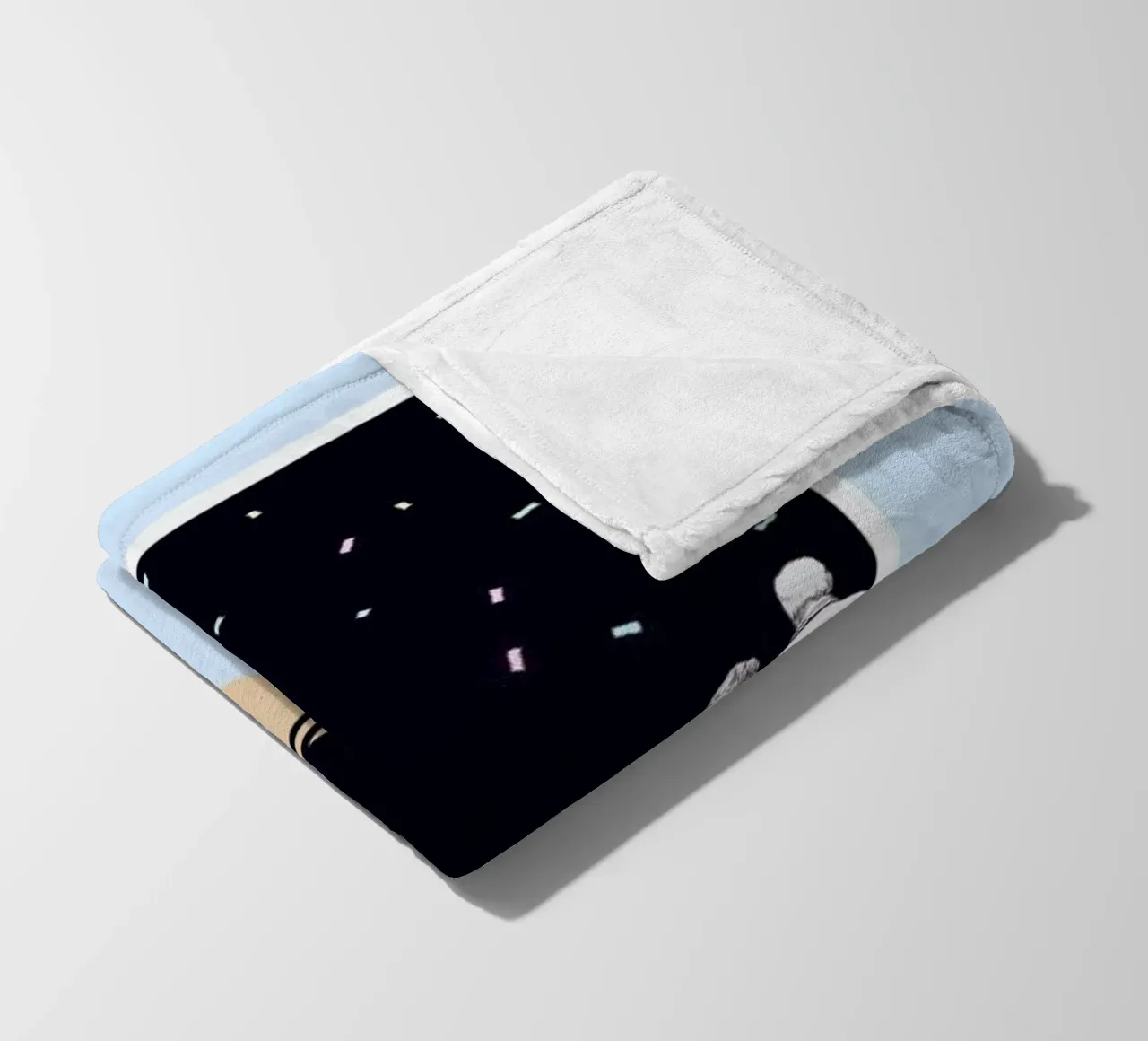 E is for End of the Line fleece blanket by Maarten Léon