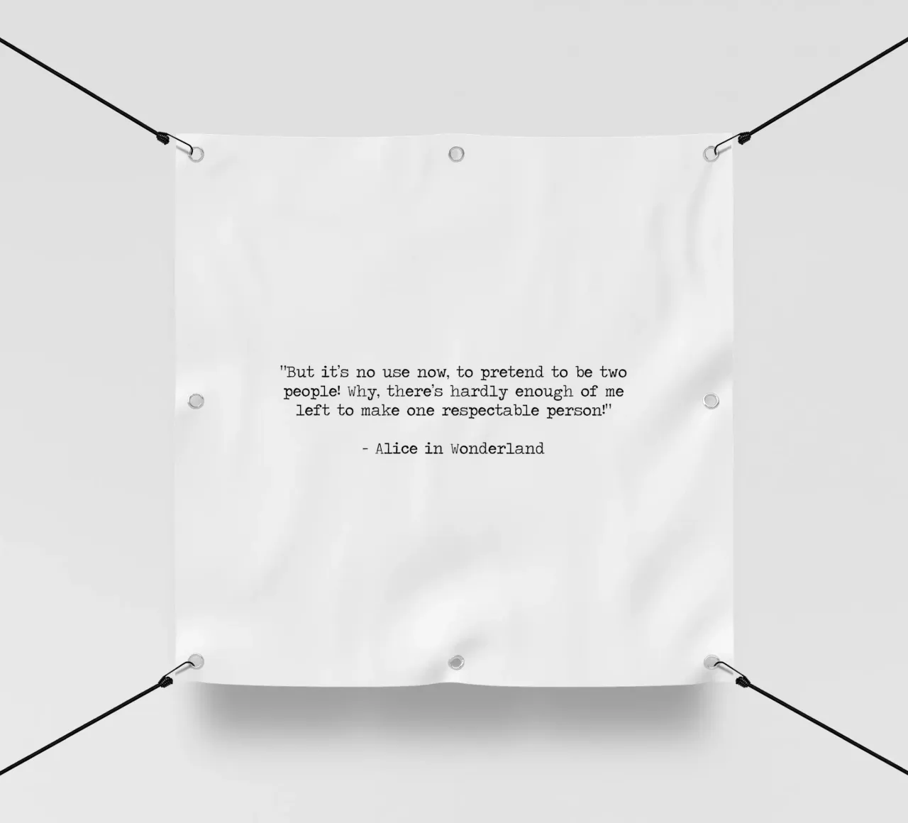 Sei du selbst - Sei unordentlich, sei du selbst - Zitat Alice im Wunderland PVC Plane von Summer Soul Co. - Quotes