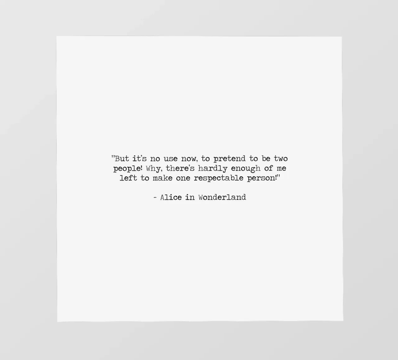Sei du selbst - Sei unordentlich, sei du selbst - Zitat Alice im Wunderland PVC Plane von Summer Soul Co. - Quotes